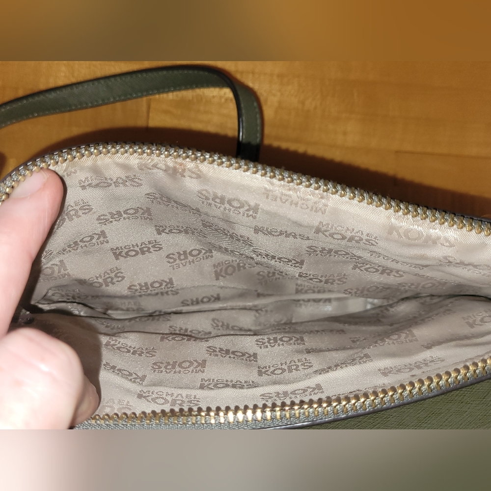 Michael Kors Karla Leather Crossbody Bag,  Army Green - Picture 9 of 13